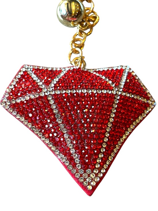Red Crystal Diamond Keychain - Picture 2 of 2